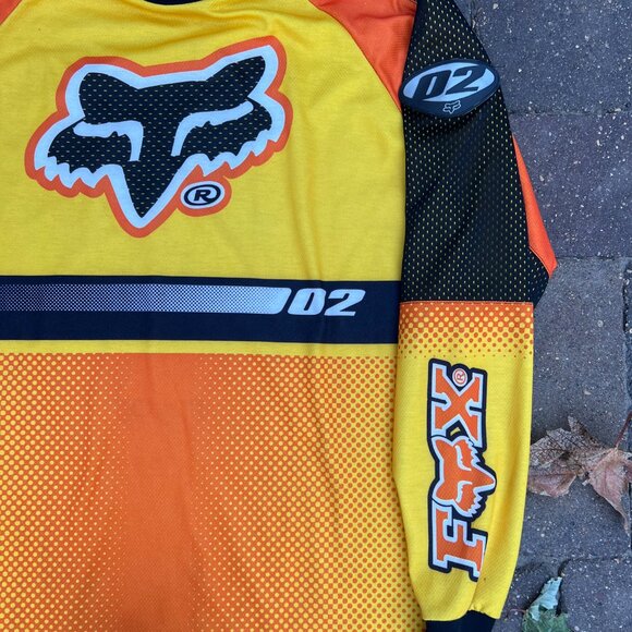 Vintage 80s Fox Racing 02 motorcross jersey size XL - Picture 3 of 5